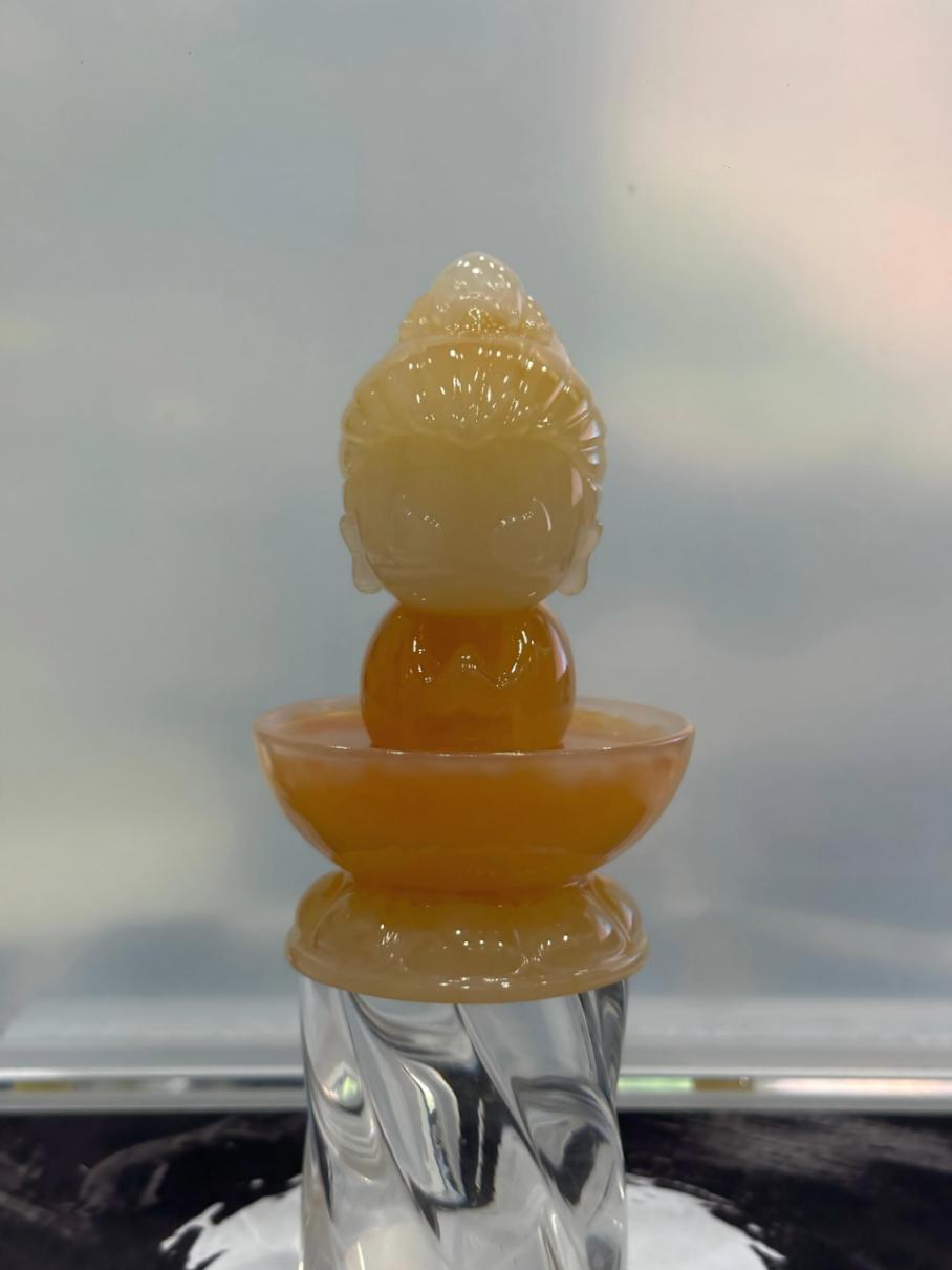 Hulai - Orange Heart PU with Display Base