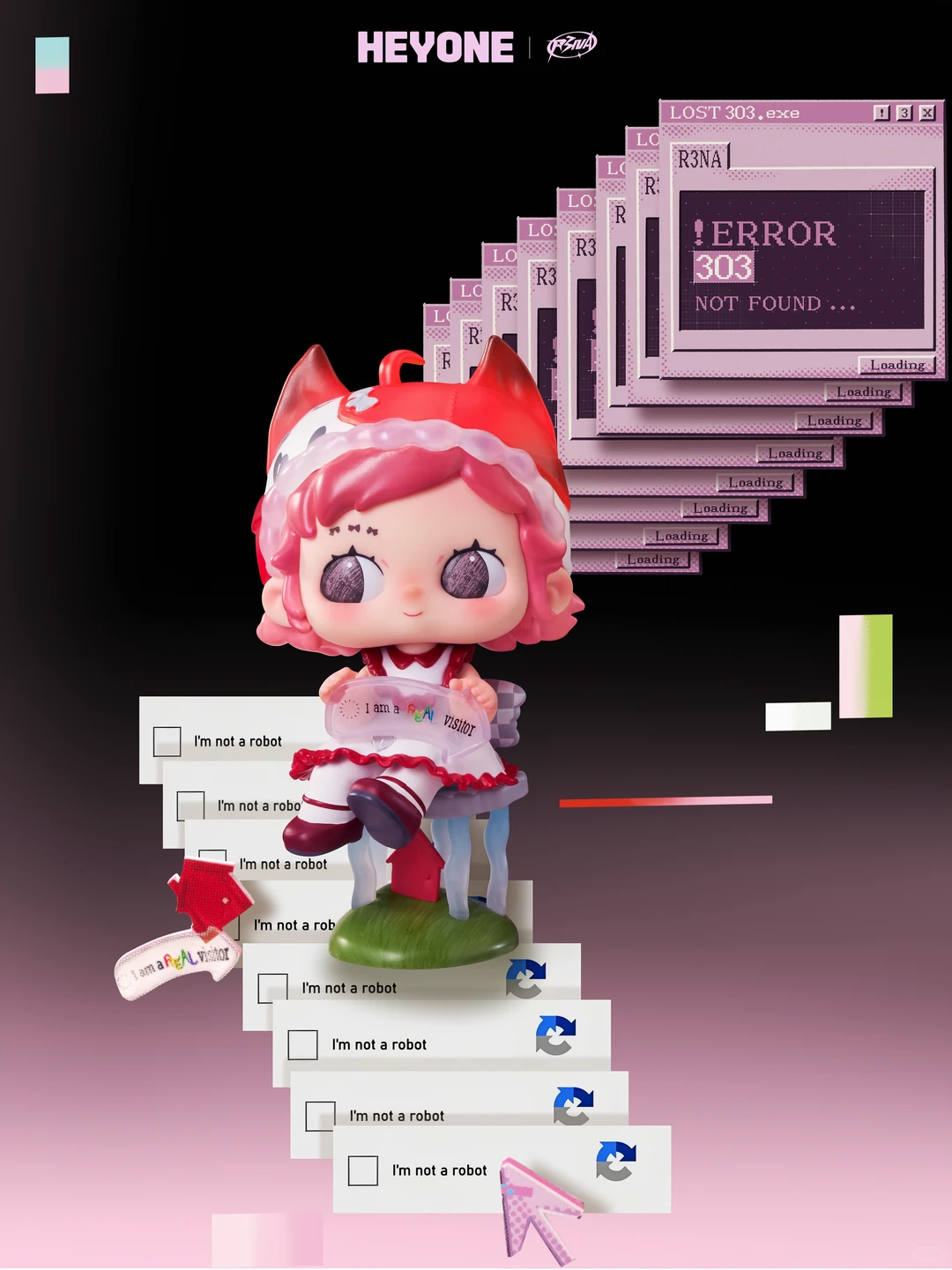 7/23 HEYONE - 33R3NA - Lost 303 - Figure Blind Box - Image 7