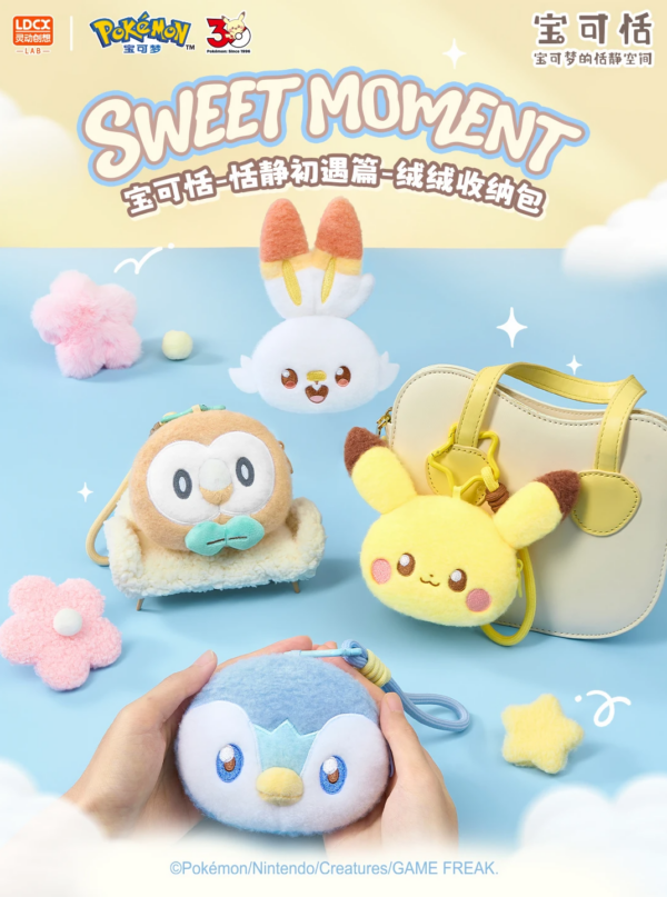 LDCX Pokémon Poképeace - Peaceful Encounter Fluffy Storage Pouch - Rowlet Ver. LDCX Pokémon Poképeace - Peaceful Encounter Fluffy Storage Pouch - Piplup Ver.
