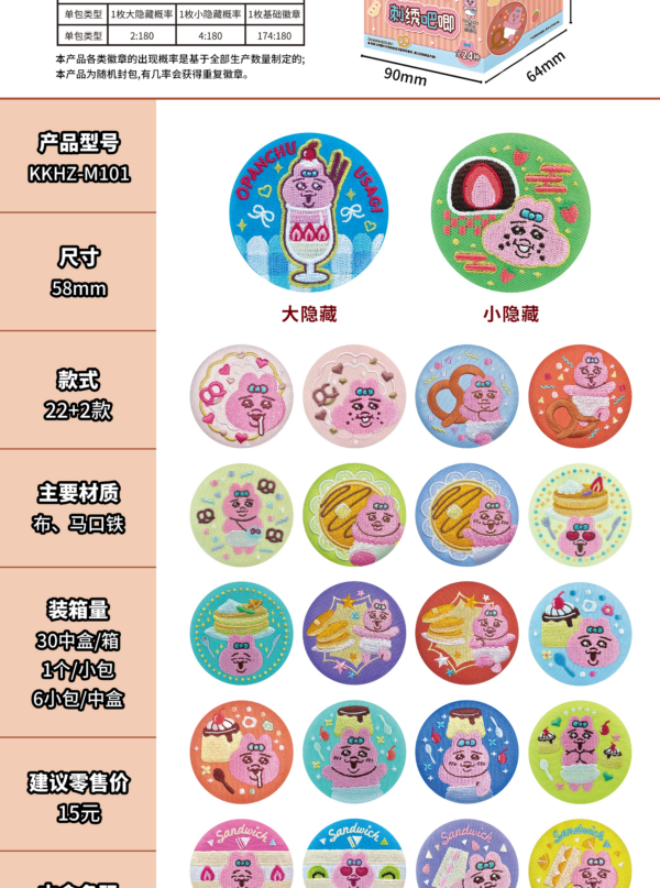 Kuku Rabbit‑Embroidered Badge