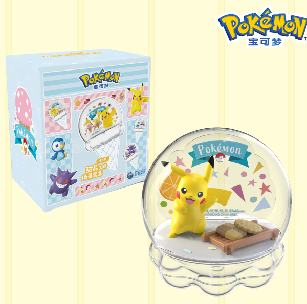 Pokémon‑Scene Diorama Set‑Dessert Standing‑Pose Pikachu