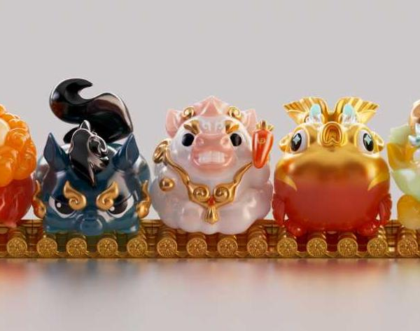 Fufutietie‑Roof Divine Beast Series Co‑branded Blind Box Fufutietie‑Roof Divine Beast Series Co‑branded Blind Box