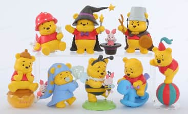 Disney Winnie the Pooh Carefree Series Flocked Figurine Blind Box