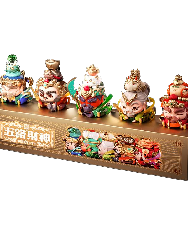 FUFUTIETIE Five‑Way God of Wealth Series Figure