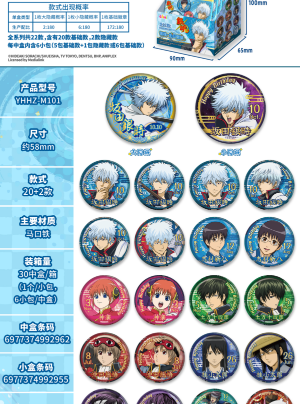 Gintama - Birthday Badge Gintama - Birthday Badge