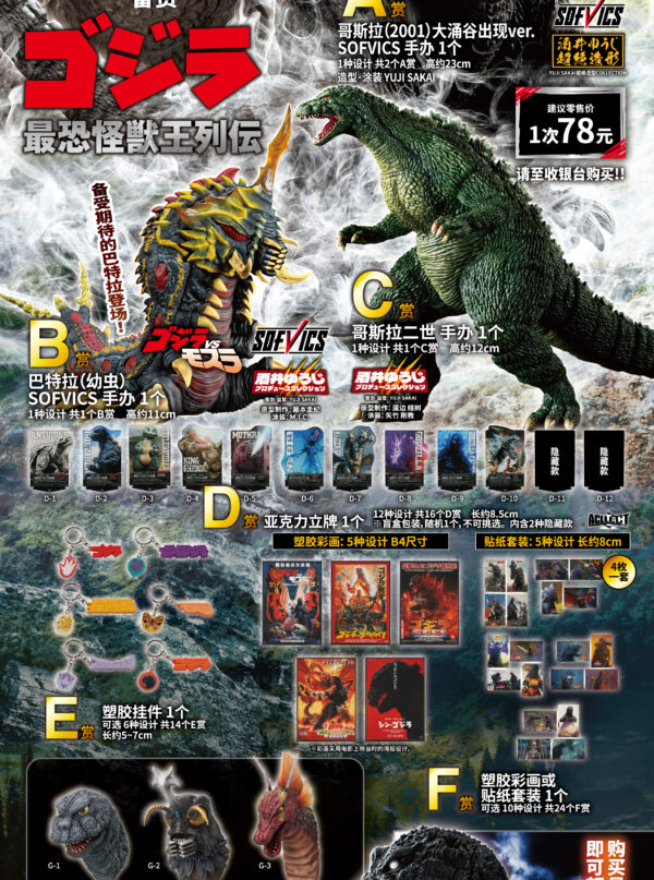 Ichiban Kuji Godzilla‑Fearsome Monster King Chronicles 8/25 Ichiban Kuji Godzilla‑Fearsome Monster King Chronicles