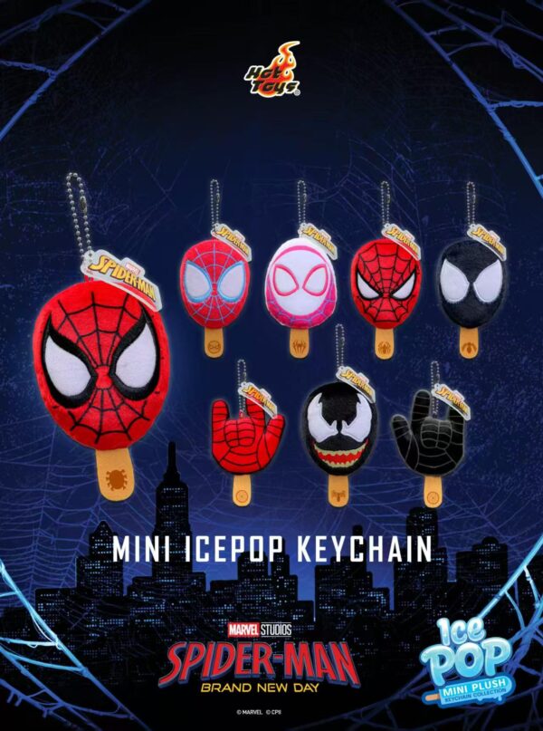 Spider‑Man 8/22 Hot Toys‑Spider‑Man Ice Pop Plush Charm Blind Box