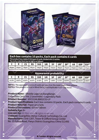 Mobile Legends Collectible Card Vol.2 Assembly Edition (Legendary Pack) 8/27 Mobile Legends Collectible Card Vol.2 Assembly Edition (Legendary Pack)