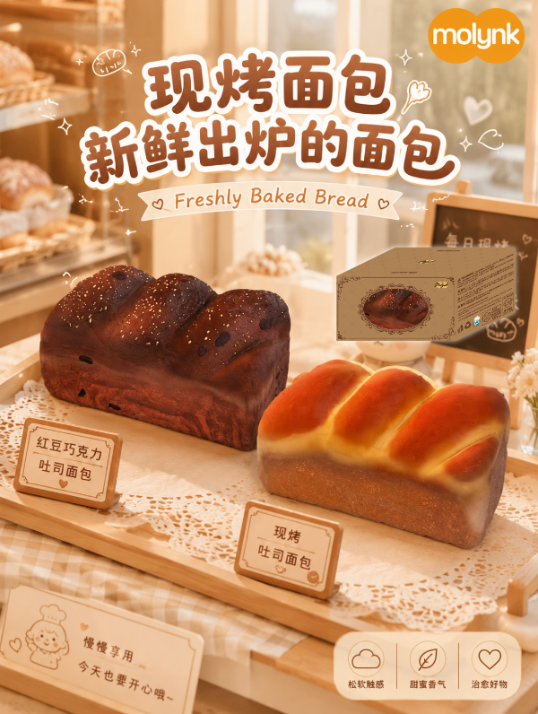 Fresh‑Baked Toast Bread or Red Bean & Chocolate Toast Bread