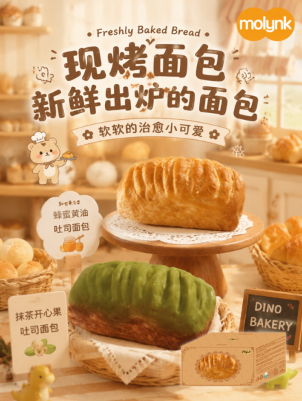 Matcha Pistachio Toast Bread or Honey Butter Toast Bread
