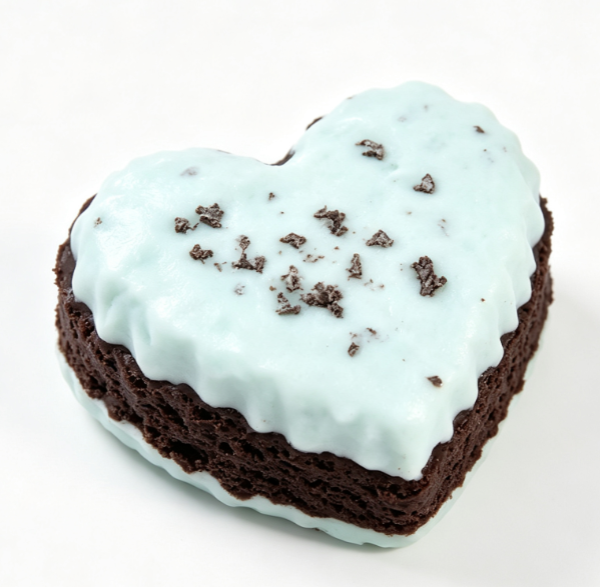 Squishy Toys--Mint Chocolate Heart‑Shaped Cake
