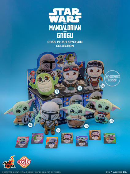 The Mandalorian and Grogu Cosbi Plush Keychain Collection